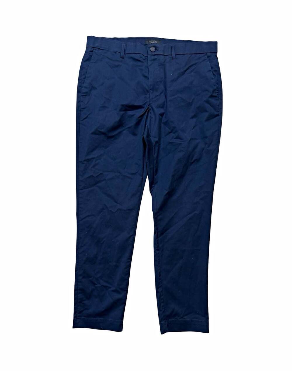 J.Crew Chino Pants Mens 32W Blue Cotton Twill Slim Fit Tapered Flat Front